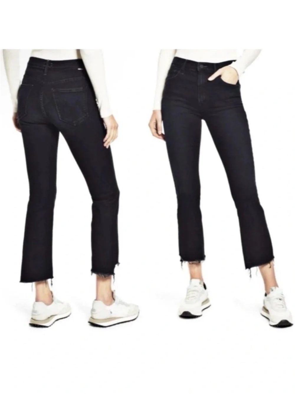 Mother Insider Crop Step Fray in "Night in Paris"